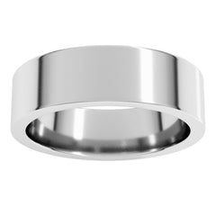 Platinum 6 mm Comfort-Fit Flat Band Size 9.5