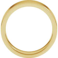 18K Yellow Gold 6 mm Comfort-Fit Flat Band Size 9