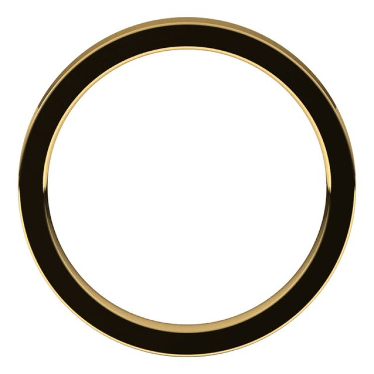 14K Yellow Gold 2.5 mm Comfort-Fit Flat Band Size 7.5