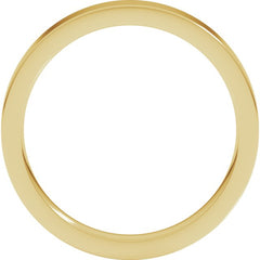 18K Yellow Gold 3 mm Comfort-Fit Flat Band Size 6.5