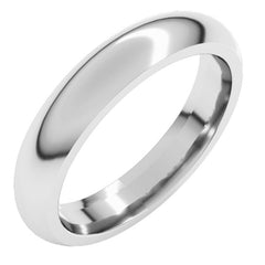 Sterling Silver 4 mm Comfort-Fit Half Round Band Size 5.5