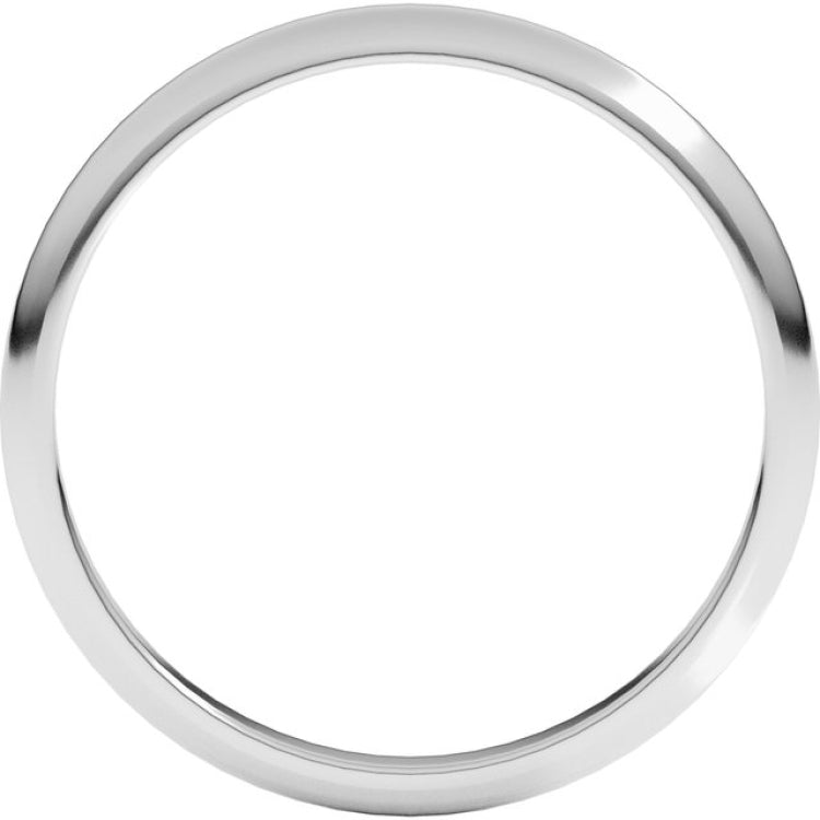 Sterling Silver 2 mm Half Round Band Size 4.5