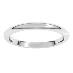 Sterling Silver 2 mm Comfort-Fit Half Round Band Size 11