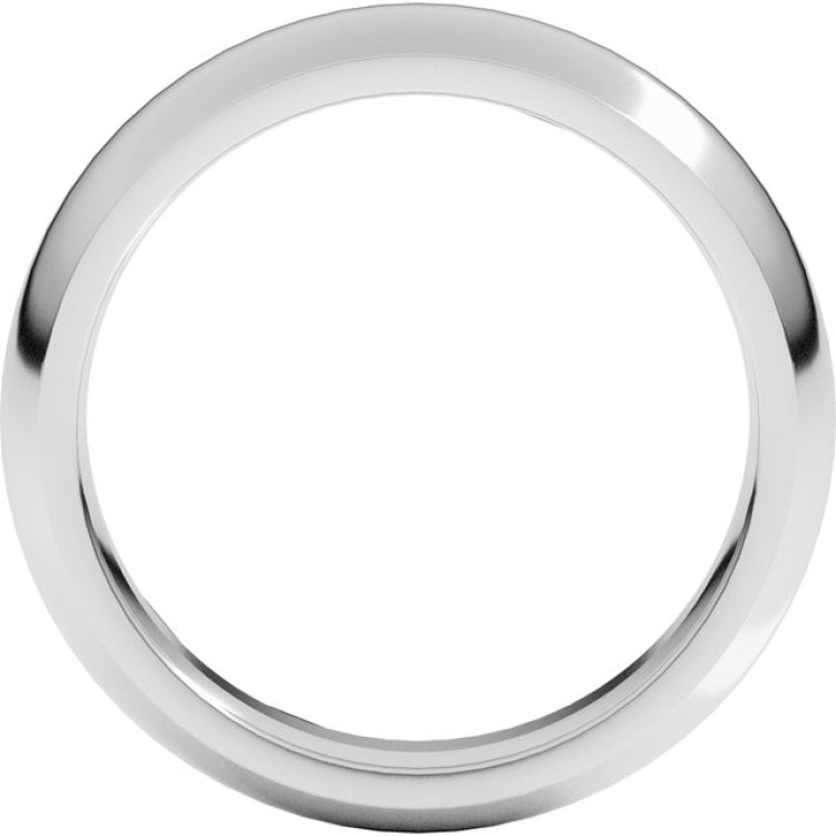 Sterling Silver 5 mm Comfort-Fit Half Round Band Size 13