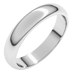 Sterling Silver 4 mm Half Round Band Size 7