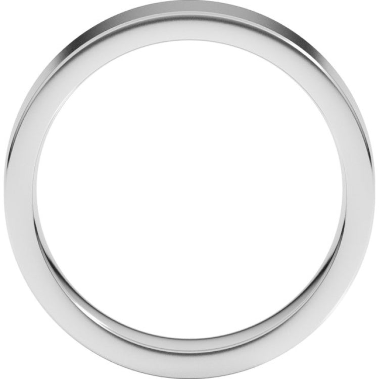 Sterling Silver 5 mm Comfort-Fit Flat Band Size 10
