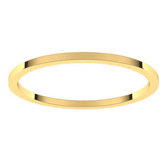 14K Yellow Gold 1 mm Flat Band Size 5