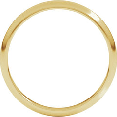 10K Yellow Gold 2.5 mm Half Round Band Size 8