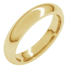 10K Yellow Gold 4 mm Comfort-Fit Half Round Band Size 7