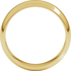 10K Yellow Gold 6 mm Half Round Band Size 10