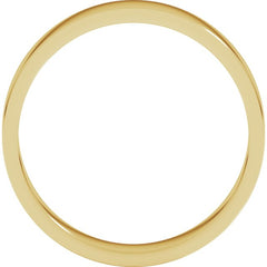 14K Yellow Gold 4 mm Flat Band Size 10.5