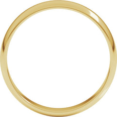 18K Yellow Gold 4 mm Lightweight Half Round Band Size 10