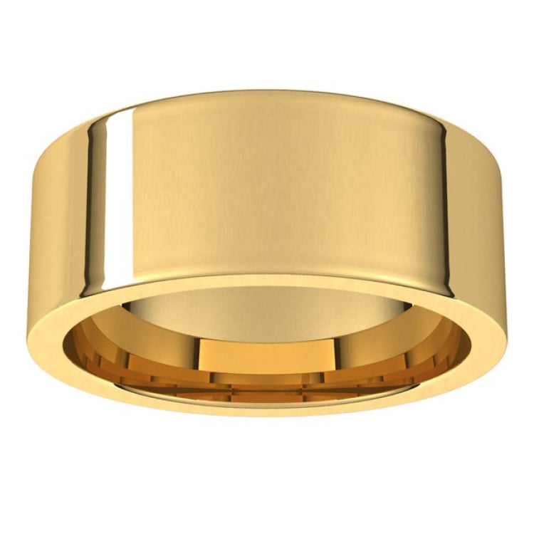 14K Yellow Gold 8 mm Comfort-Fit Flat Band Size 8.5