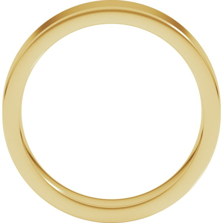 10K Yellow Gold 5 mm Comfort-Fit Flat Band Size 7