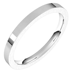 Platinum 2 mm Comfort-Fit Flat Band Size 7