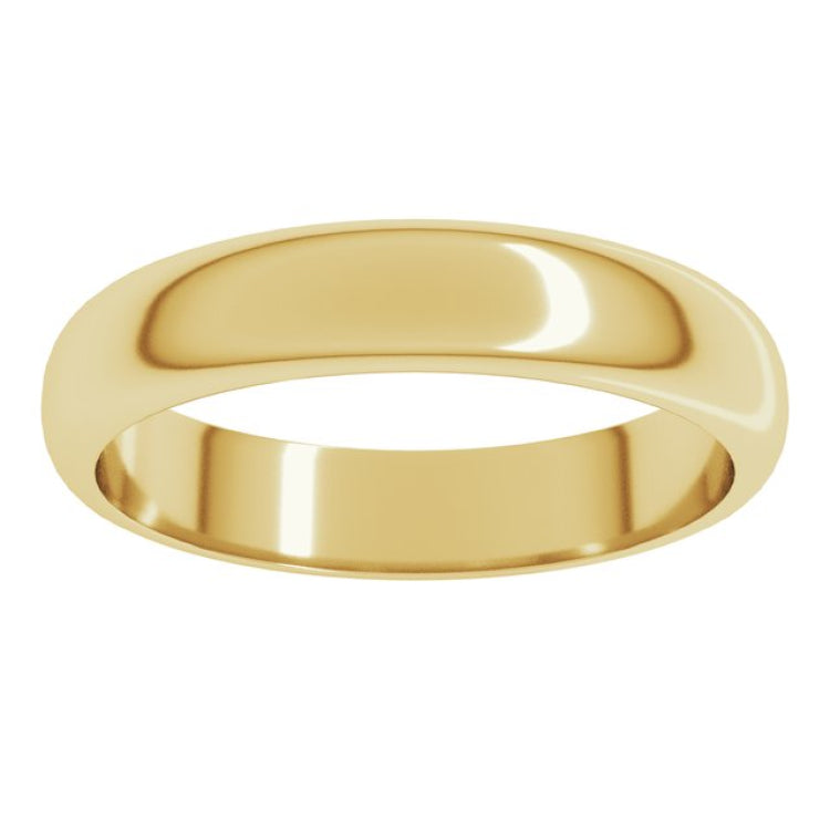 10K Yellow Gold 4 mm Half Round Band Size 5.5