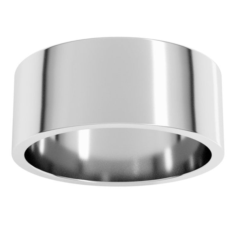 Sterling Silver 8 mm Flat Band Size 10