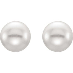 Sterling Silver 5-6 mm Cultured Pink Freshwater Pearl Earrings