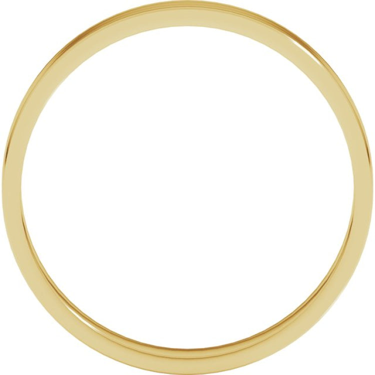 14K Yellow Gold 3 mm Ultra-Lightweight Flat Band Size 10
