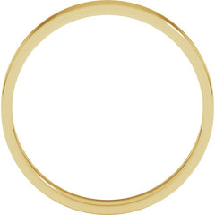10K Yellow Gold 3 mm Ultra-Lightweight Flat Band Size 6.5
