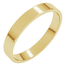 10K Yellow Gold 3 mm Ultra-Lightweight Flat Band Size 6