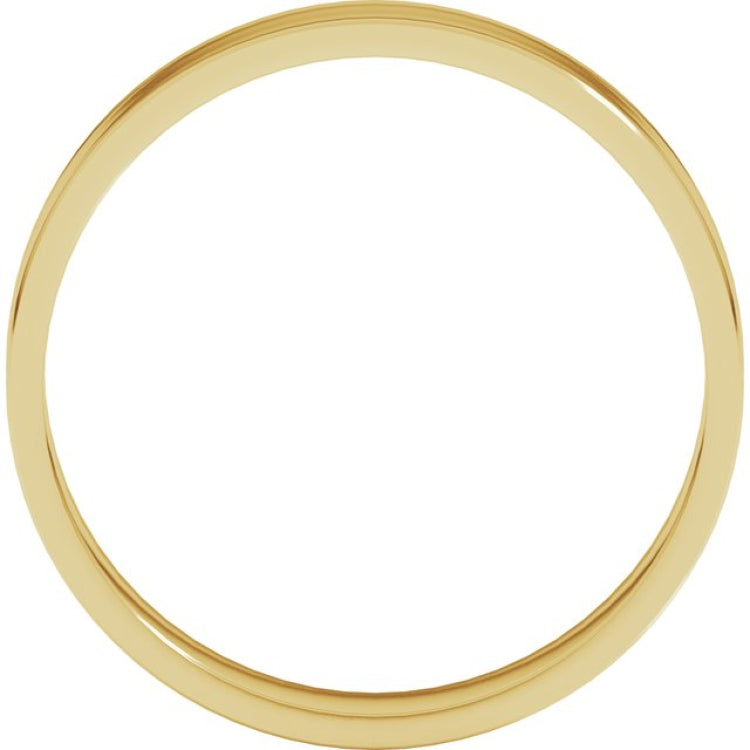 10K Yellow Gold 4 mm Ultra-Lightweight Flat Band Size 8.5