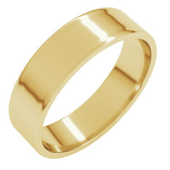 14K Yellow Gold 5 mm Ultra-Lightweight Flat Band Size 10