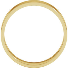 14K Yellow Gold 5 mm Ultra-Lightweight Flat Band Size 11.5
