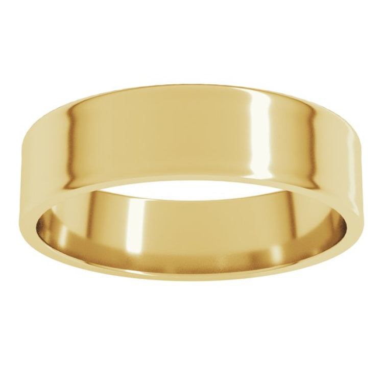 14K Yellow Gold 5 mm Ultra-Lightweight Flat Band Size 11.5