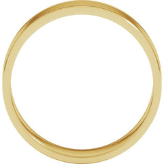 14K Yellow Gold 6 mm Ultra-Lightweight Flat Band Size 6