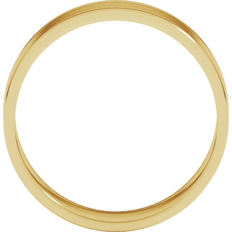 14K Yellow Gold 6 mm Ultra-Lightweight Flat Band Size 8.5