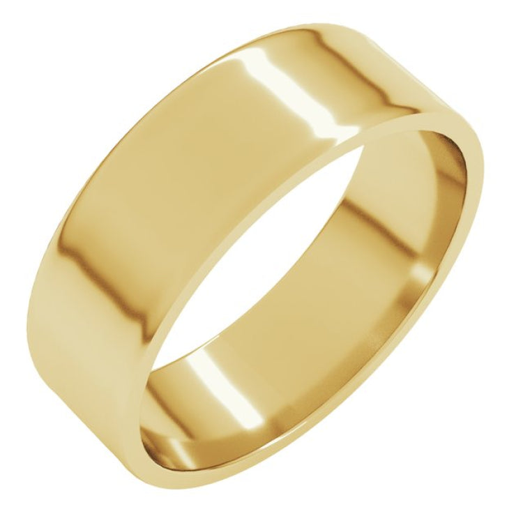 14K Yellow Gold 6 mm Ultra-Lightweight Flat Band Size 9.5