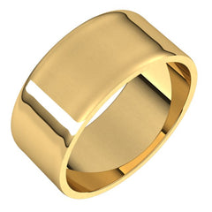 14K Yellow Gold 8 mm Ultra-Lightweight Flat Band Size 5.5