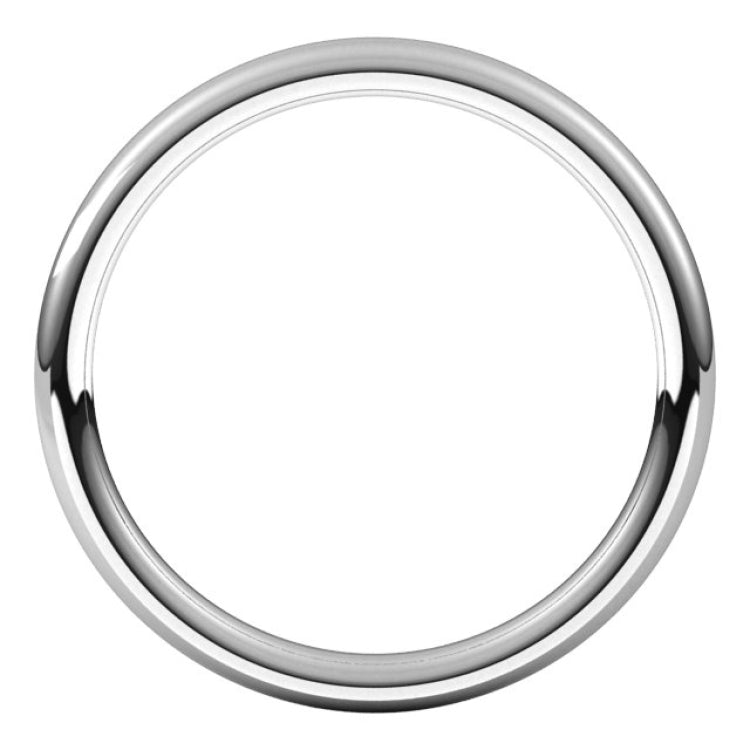 14K White Gold 2 mm Comfort-Fit European-Style Band Size 4.5