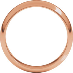 10K Rose Gold 5 mm Half Round Band Size 4