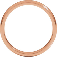 10K Rose Gold 4 mm Lightweight Comfort-Fit Half Round Band Size 10.5