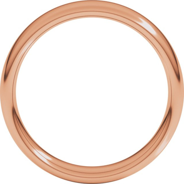 14K Rose Gold 5 mm Comfort-Fit European-Style Band Size 8