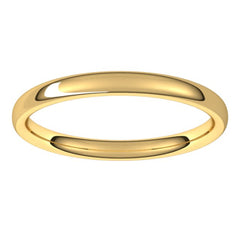 18K Yellow Gold 2.5 mm Comfort-Fit European-Style Band Size 10