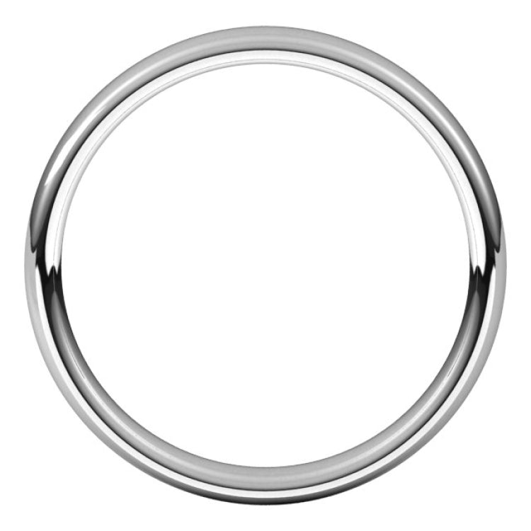 14K White Gold 3.5 mm Comfort-Fit European-Style Band Size 4