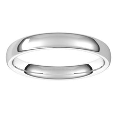 14K White Gold 3.5 mm Comfort-Fit European-Style Band Size 4