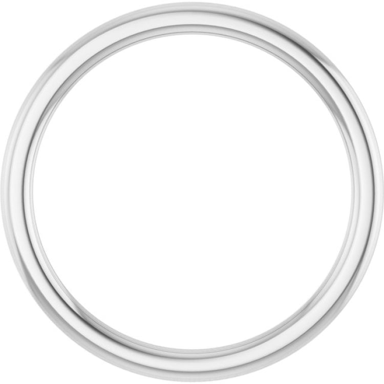 14K White Gold 1.5 mm Comfort-Fit European-Style Band Size 5.5