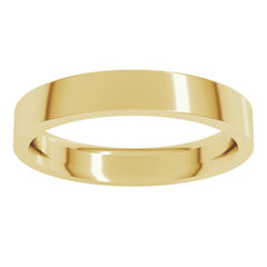 14K Yellow Gold 3.5 mm Comfort-Fit Flat Band Size 4