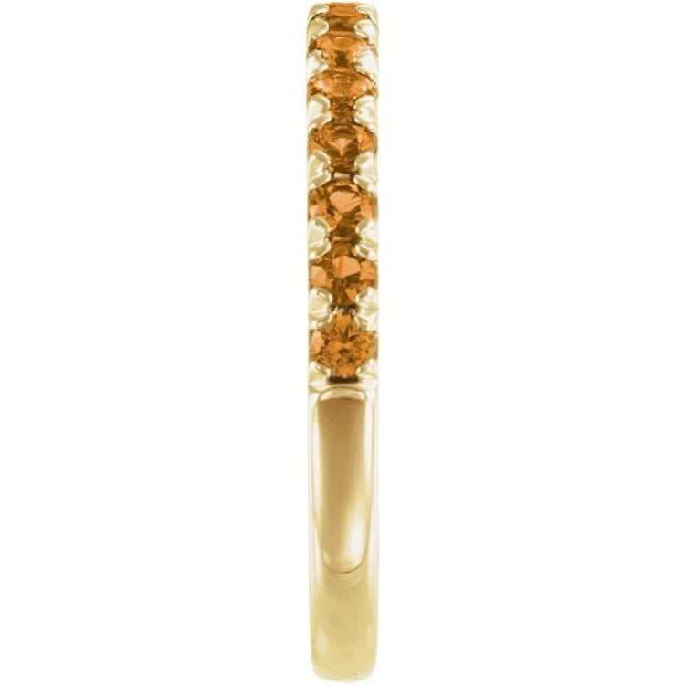 14K Yellow Gold Natural Citrine Stackable Ring