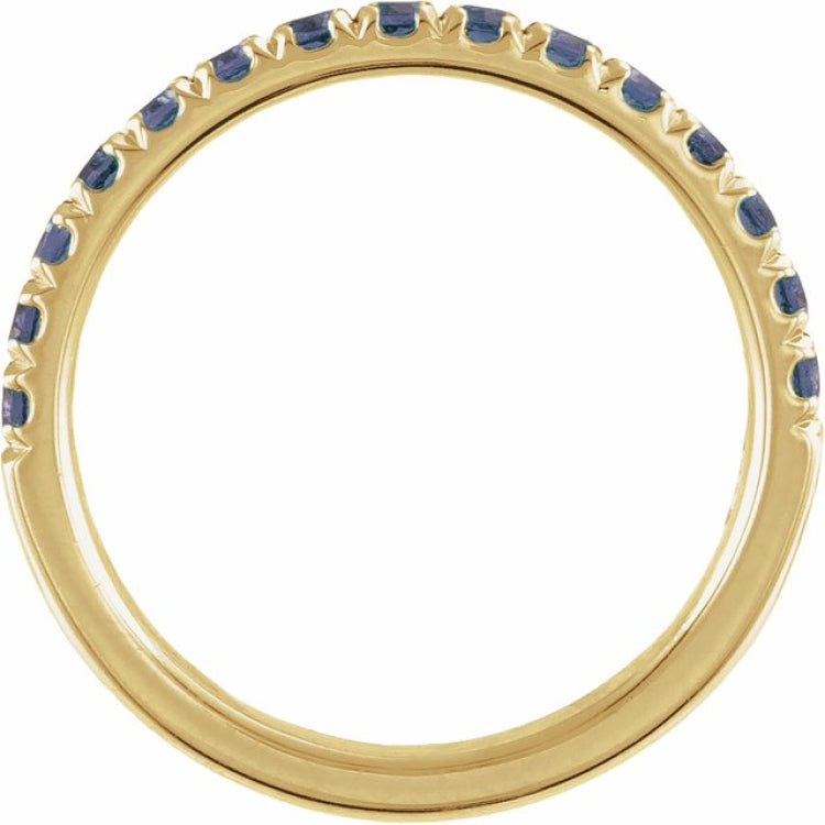 14K Yellow Gold Lab-Grown Alexandrite Stackable Ring