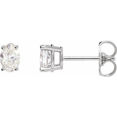 14K White Gold 1 1/2 CTW Lab-Grown Diamond Earrings