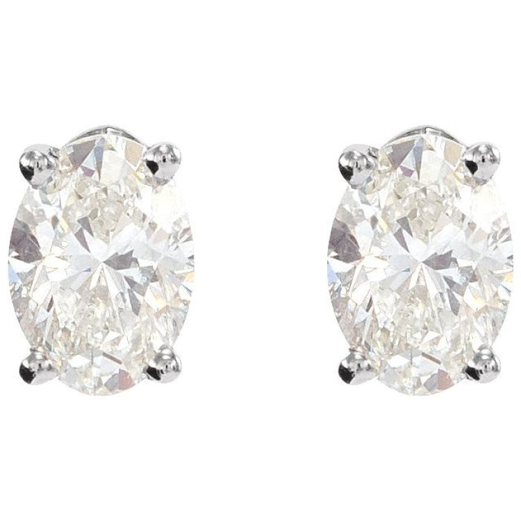 14K White Gold 1 1/2 CTW Lab-Grown Diamond Earrings