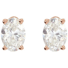 14K Rose Gold 1 1/2 CTW Lab-Grown Diamond Earrings