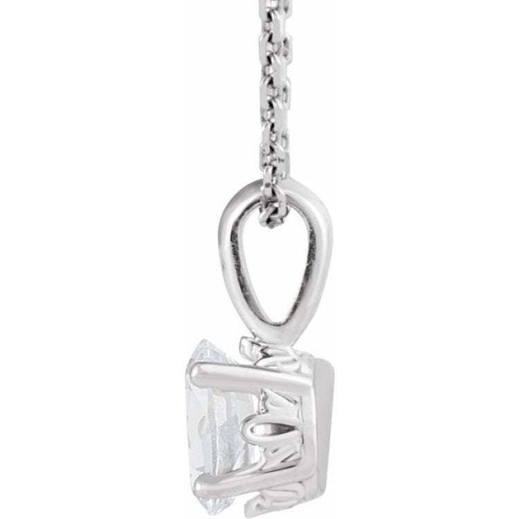 Sterling Silver Lab-Grown Diamond 16-18" Necklace