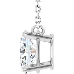 14K White Gold 3/4 CT Lab-Grown Diamond 18" Necklace