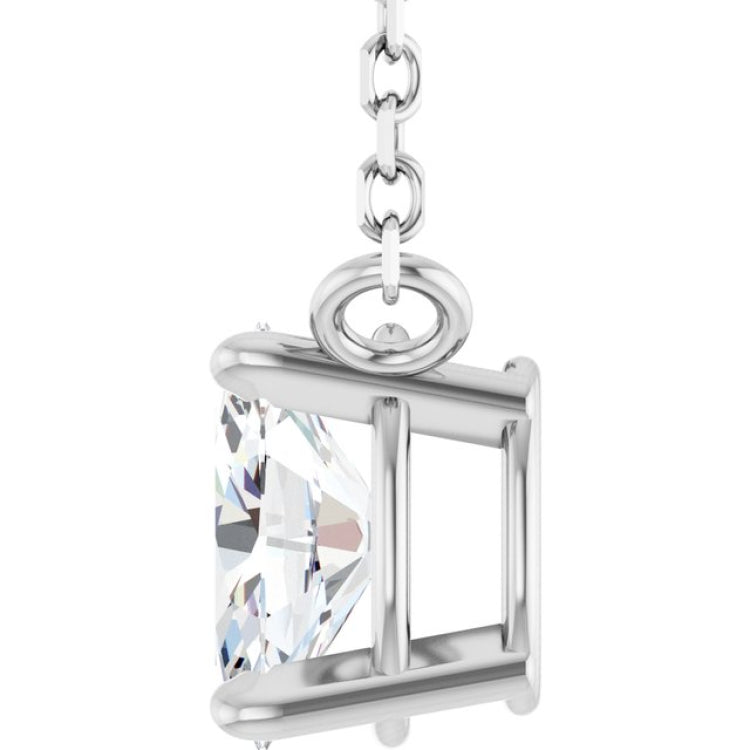 14K White Gold 3/8 CT Lab-Grown Diamond 18" Necklace